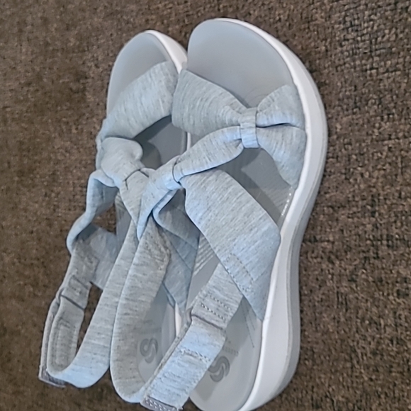 Clarks Cloudstepper Arla Primrose Gray Arch Support Sandals size 7 - Picture 2 of 8